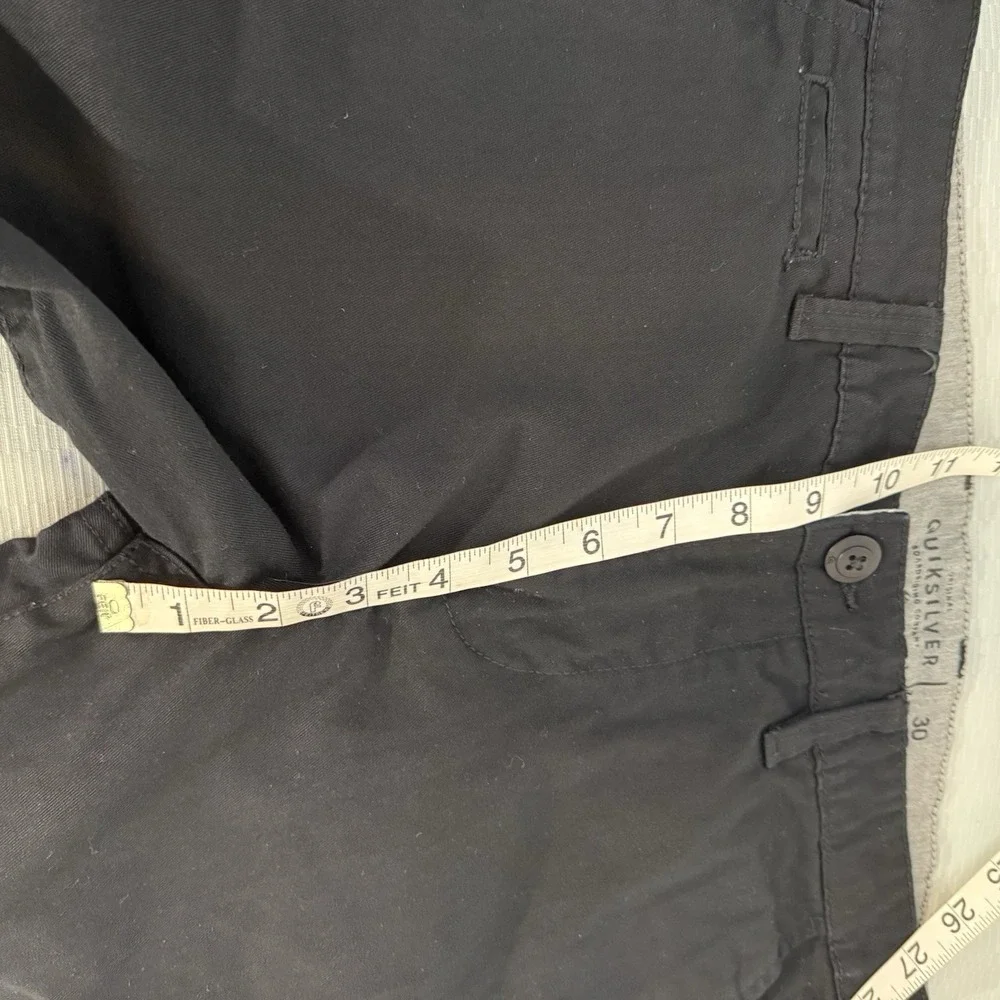 Quiksilver Pants Adult 34 Black Chino Straight Tapered Outdoor Casual Mens 30/32